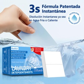 240 Hojas Láminas de Detergente,con Suavizante de Telas, Hipoalergénicas, Eliminan Manchas con Eficacia Biodegradables, Limpieza Profunda, Aptas para el Hogar y Viajes (Lino fresco)
