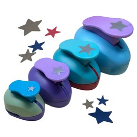 TARATI Craft Punch Star Shape Die Punch Thick Paper Compatible Papercraft Scrapbooking Craft Supplies Halloween Christmas DIY Handmade Card Decoration Star Shape Punch 8mm 15mm 23mm 36mm 4-Piece Set