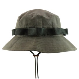 Armycrew Ripstop Fabric Jungle Combat Boonie Hat Fits Upto 2XL - Olive - M