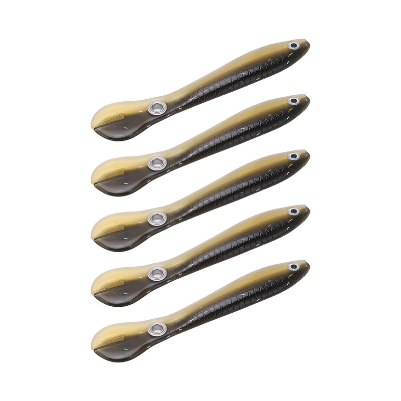 5pcs/set 10cm 6g Soft Lure with 3D Eyes Enlarged Tail