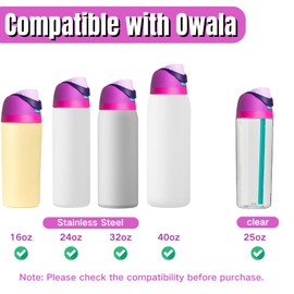 Replacement Lid for Owala Freesip, One Button Water Bottle Top Replacement Cap Compatible with Owala Cup 16oz 24oz 32oz 40oz, No Leakage Replacement Accessory for Owala Freesip (pinkish purple)