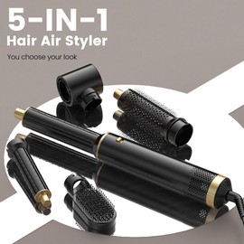 Magic Styler 5 in 1 Hair Styler, Air Styler Set with Curl Straighten, Volumise, Smooth and Drying for Styling, Magic Hair Styler Hot Air Styler for All Hair Type/Length