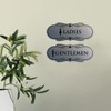 Designer Ladies and Gentlemen Figurines Restroom Signs, Set of 2