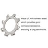M6 Stainless Steel External Tooth Star Lock Washers, External Multi-Tooth