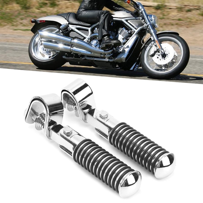Acouto Motorcycle Highway Foot Pegs for 25mm/1in Engine Crash Bar
