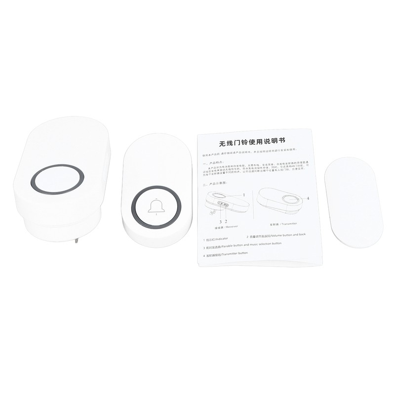 Self Generating Wireless Doorbell IP65 Waterproof Self Powered Doorbell with