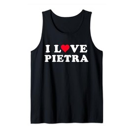 I Love Pietra Matching Girlfriend & Boyfriend Pietra Name Tank Top