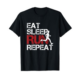 Eat Sleep Run Repeat Track & Field Running T-Shirt T-Shirt