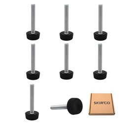 SKIR'CO Furniture Leveling Feet M6 x 40mm Adjustable Round Legs 20mm Diameter M6 Thread Leveling Foot Pack of 8