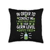 Germaphobe anti-germ hand sanitizer Throw Pillow