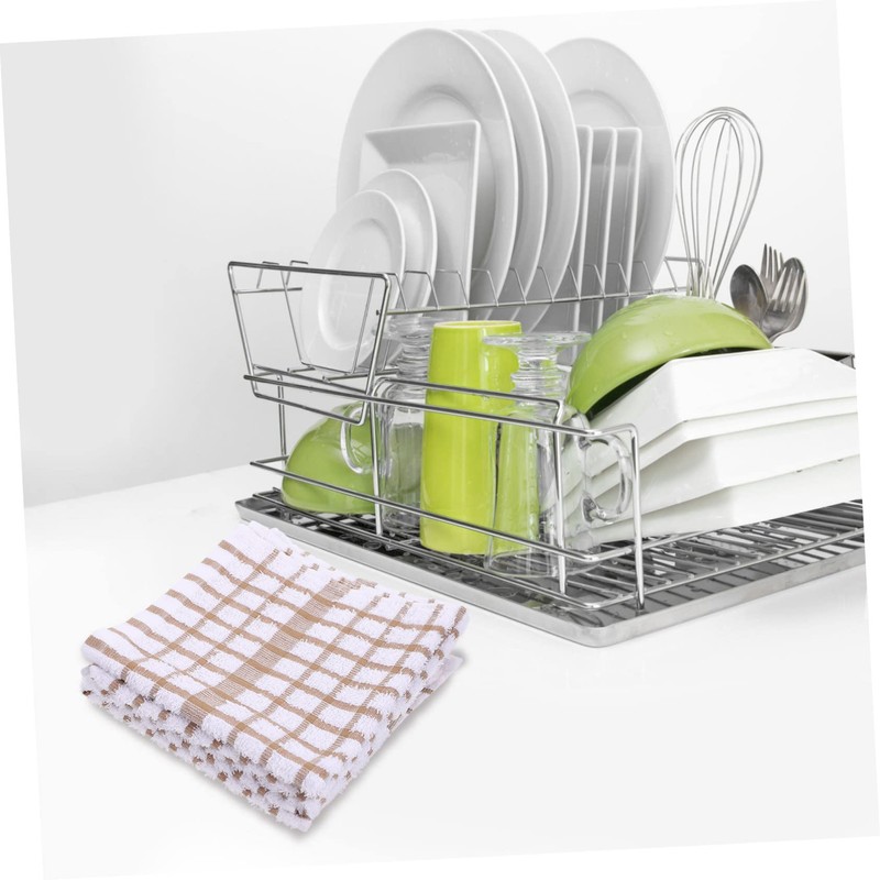 Ciieeo 3Pcs Supple Kitchen Dish Towels Organic Cotton Cleaning Cloths