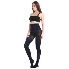 MANZI Women's 6 Pairs Classic Opaque Control-Top Tights with Comfort Stretch 70 Denier(multipack,6 pairs,L)