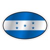 GT Graphics Honduras Flag Oval - 7" Vinyl Sticker -