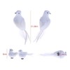 POFET 2pcs Artificial Foam Feather White Birds Decorative Fake Doves