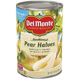 Del Monte, Pear Halves, Bartlett Pears in Heavy Syrup, 15.25oz (Pack of 6)