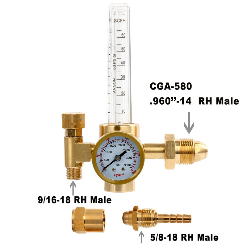 Argon CO2 Mig Tig Flow Meter (SCFH) - Welding Weld