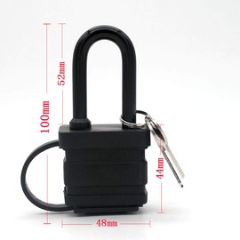 Heavy Duty Waterproof Padlock - Ideal for Home, Garden Shed, Outdoor, Garage, Gate Security, 40 mm, Pack of 2 (Send Luggage Lock) (2 Packs) (Black)