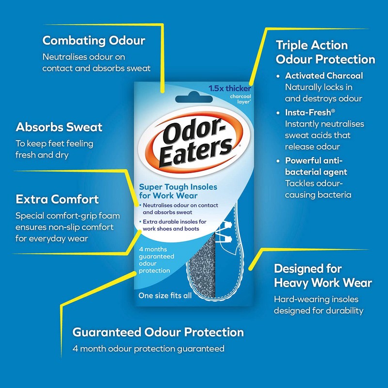 Odor-Eaters Insoles Super Tuff, 6 Pack