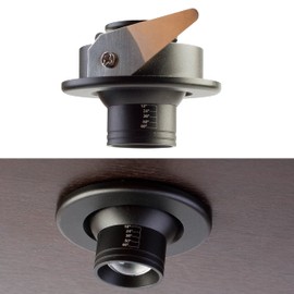 LEDUPDATES - Showcase LED Mini spot Light, 2 Pack recessed Adjustable Beam Angle Cabinet Display 10-60 Degree 4000K FY-D with UL Power Supply