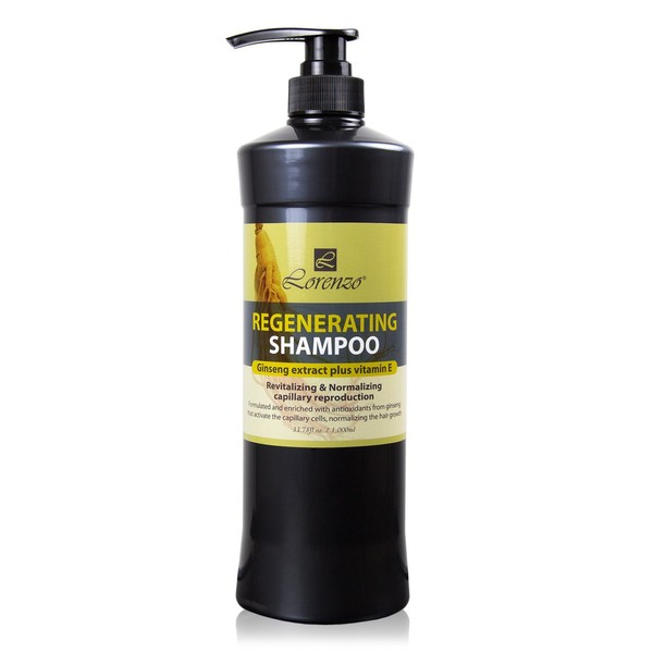 Lorenzo Regenerating Shampoo Ginseng Exract Plus Vitamin E for Hair Growth 33oz