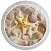 Artinhand 4 Pack Coastal Seashells Cabinet Knobs for Kitchen Bathroom