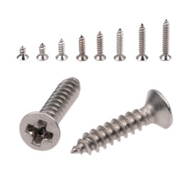 400X M3 Countersunk Head Screws Wood Panhead 304 Stainless Steel Self-Tapping Phillips Assorted Assortment Kit Drilling Cross SUS Furniture
