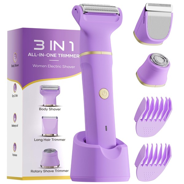 Electric Bikini Trimmer for Women - Tiovara Cordless Electric Razors,Wet