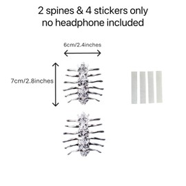 Metal Spine Attachments for Sony WH-1000XM5/Sony XM4/Sony CH520/Sony CH720/JBL Headphones/JBL Headphones, Fashion Headphone Accessories, Headphone Accessories (Silver)