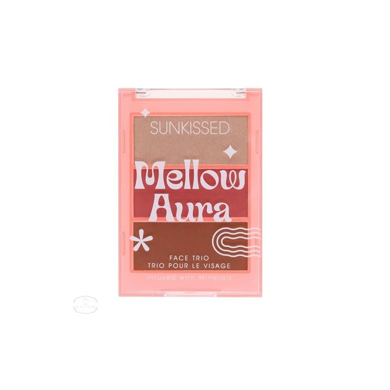 Sunkissed Mellow Auro Makeup Palette with Highlighter, Blush, and Bronzer