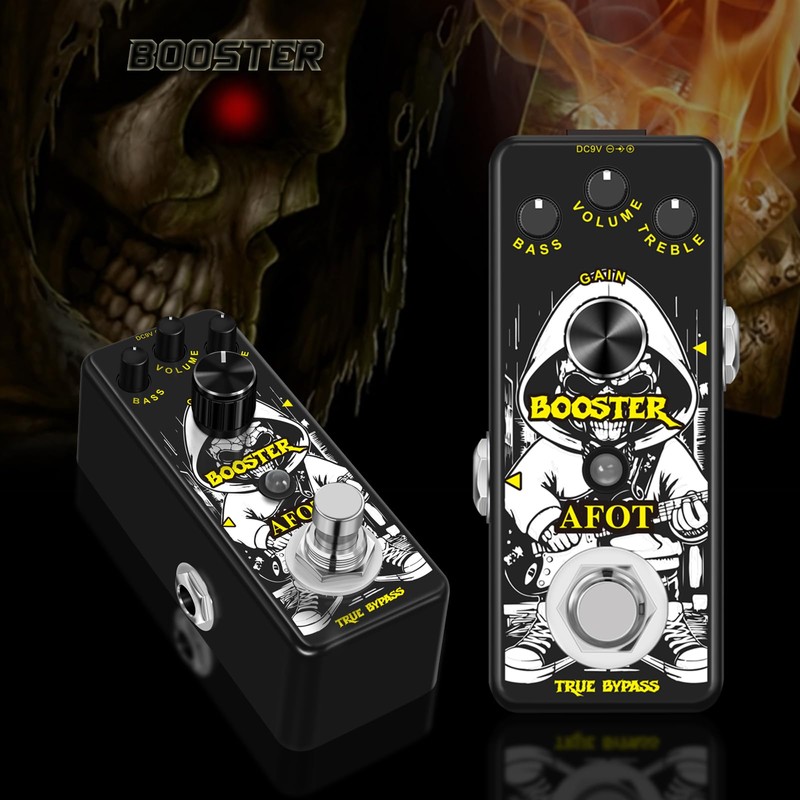 AFOT Mini Booster Guitar Effect Pedal,True Gain Booster,Micro Clean Boost