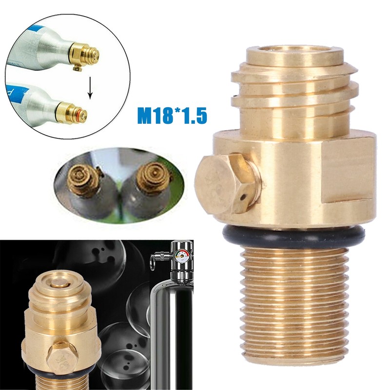 M18x1.5 Thread CO2 Tank Brass Pin Valve Adapter Replacement for