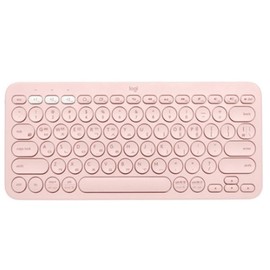 K380 Bluetooth Multi-Device Keyboard Korean/English, For Multi-OS Windows, Mac, iOS, Android, Chrome OS Support for Laptop PC Girls Boys Adult Christmas Birthday Home or Office School, Powderpink