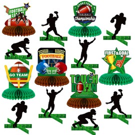 WEEPA 14 Pieces Football Party Decorations Football Honeycomb Table Centerpiece Football Table Decorations Football Party Centerpiece for Sports Football Theme Party Supplies