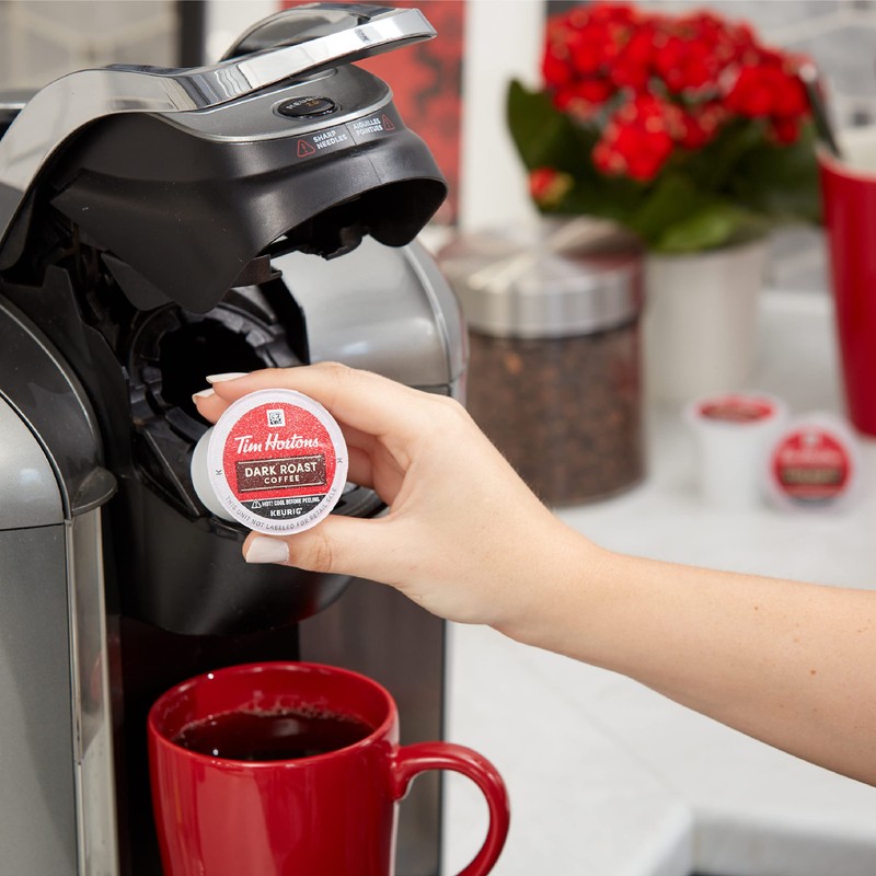 Tim Hortons Dark Roast Coffee, Single-Serve K-Cup Pods Compatible with