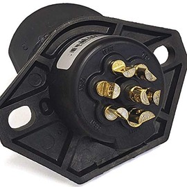 UrMarketOutlet Phillips 16-722 7-Way HeavyDuty STA-Dry 2-Hole Ring Termination Split Pin Socket