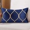 Hanrunsi Velvet Cushion Covers Navy Blue 30 x 50 Decorative