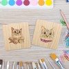 24 PCS Unfinished Square Wood Coasters, SIJDIEE 4 Inch Blank