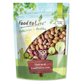 Food to Live Cranberry Beans, 1 Pound – Dried Borlotti Beans, Sproutable, Vegan, Kosher, Bulk. Good Source of Folate, Dietary Fiber, Protein. Perfect for Stews, Soup, Pasta