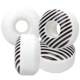 4PCS 95A PU White Stripe 52x30mm Skateboard Double Rocker Wheel Downspeed Sliding Wheels