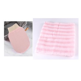 Coollooda 垢すり あかすり タオル 【2025（New）×女性向け×肌にやさしいタイプ×角質を取りつるん肌へ】 角質取り ボディタオル 体臭ケア アカスリ 腕 背中 足 脚 浴用 手袋 入浴用品 お風呂バス用品