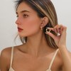 18K Gold Plated Chunky Hinge Earrings Sleep Safety Small Hoop