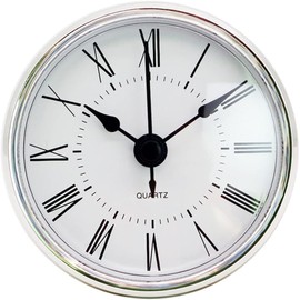 Zenarao 2.8 Inch Clock Movement Insert - Silver Bezel with Roman Numerals for DIY Wall Clocks and Tabletop Timepieces