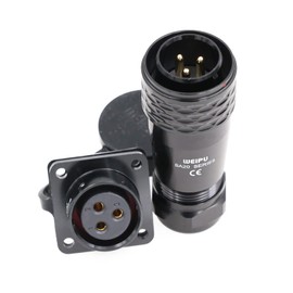ZBLZGP WEIPU SA20 3 Pin 25A 500V Aviation Connector Waterproof M20 Electronic Monitor TV Solar Panel Adapter Plug Female Square Socket
