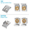 2 Sets (8 Pieces) Spring Loaded Mirror Hanger Clips Set