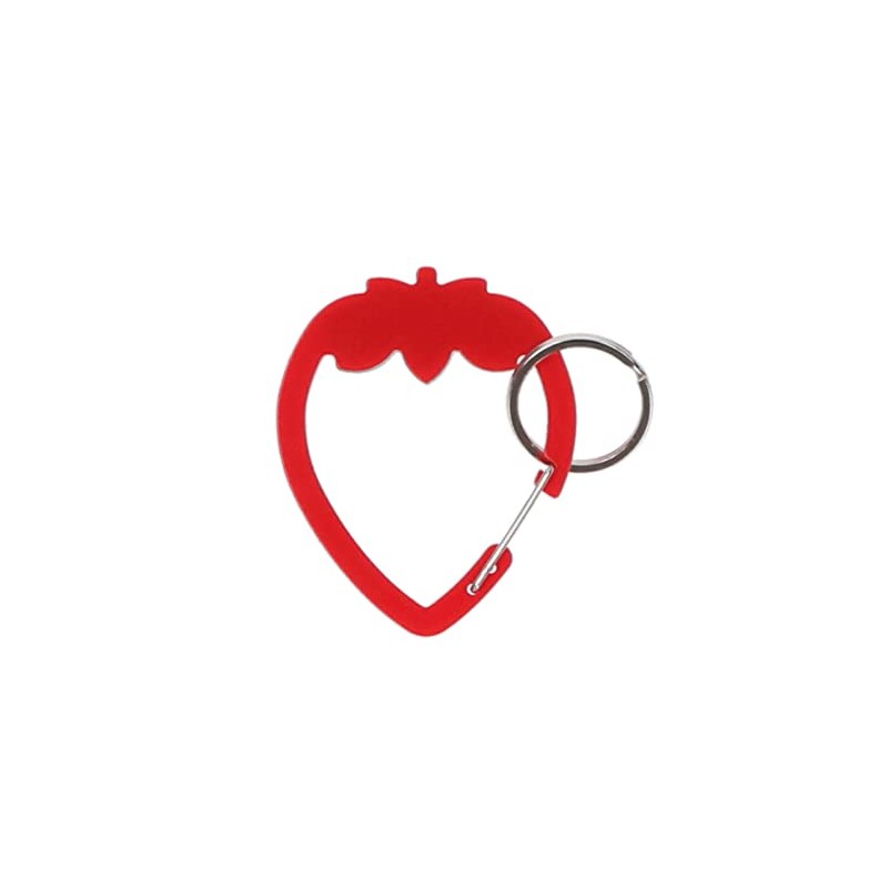 Milkfed STRAWBERRY CARABINER Women's Red One Size Key Chain, red