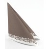 50 Serviettes Fabric-Like – Romantic; Colour: Taupe, Size: 40 x