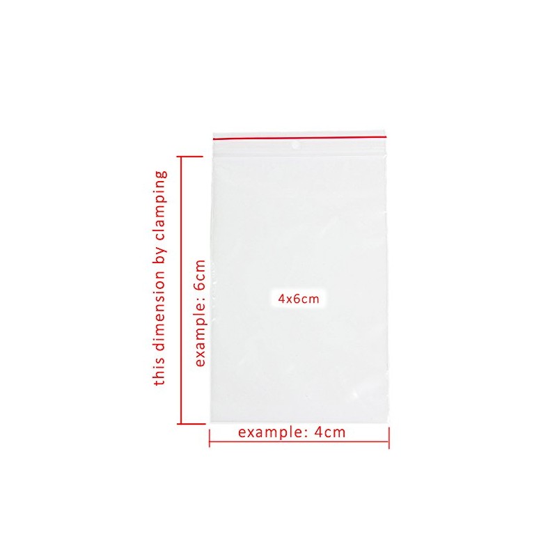 Zip Lock Plastic Bags Clear Grip Self Press Polythene Seal