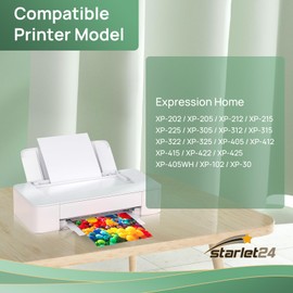 Starlet24 9 x 18XL Multipack Printer Cartridges Compatible with Epson 18XL T1812 T1813 T1814 for Expression Home XP-322 XP-215 XP-205 XP-225 XP-305 XP-325 XP-422 XP-405 XP-415 XP-425 XP-315