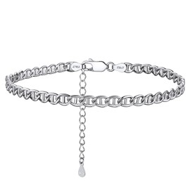 PROSILVER Silver Chain Anklet For Women Ankle Braclets Ankelts Foot Bracelet Ankeletes