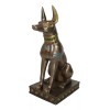 Large Egyptian Jackal Dog Anubis Statue 12.5"H God Of Mummification